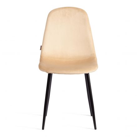 Стул BREEZE (mod. JSC-58) Велюр/металл , 44 х 53 х 86 см, sandy (песочный) HLR6 / черный