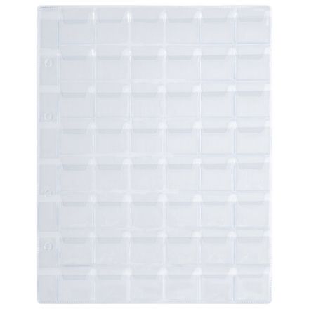 Листы-вкладыши для альбома "OPTIMA" на 48 монет d до 25 мм, КОМПЛЕКТ 10 шт., 200х250 мм, ПВХ, STAFF, 238086