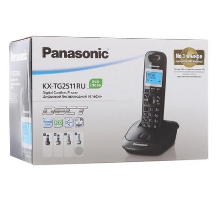 Радиотелефон PANASONIC KX-TG2511RUS, память 50 номеров, АОН, повтор, спикерфон, полифония, серебро Радиотелефон PANASONIC KX-TG2511RUS, память 50 номеров, АОН, повтор, спикерфон, полифония, серебро