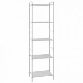 Стеллаж на металлокаркасе "Валенсия-15", 455х300х1555 мм, 5 полок, белый, СТВ15 Б