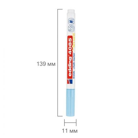 Маркер меловой edding 4085/139. 1-2 мм. Пастельный голубой Маркер меловой edding 4085/139. 1-2 мм. Пастельный голубой