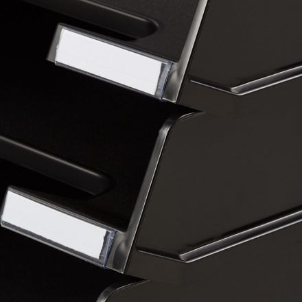 Лоток для бумаг HAN горизонтальный с индексным окном матовый черный