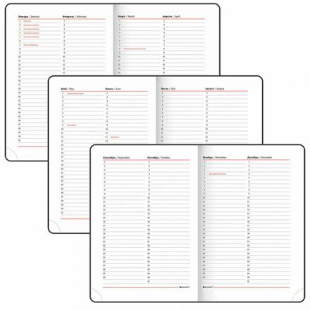 Ежедневник недатированный А5 (138х213 мм), BRAUBERG VISTA, под кожу, гибкий, 136 л., "Sky boat", 112042