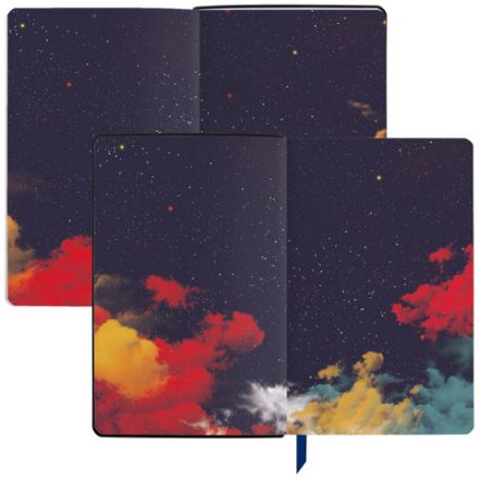 Ежедневник недатированный А5 (138х213 мм), BRAUBERG VISTA, под кожу, гибкий, 136 л., "Sky boat", 112042