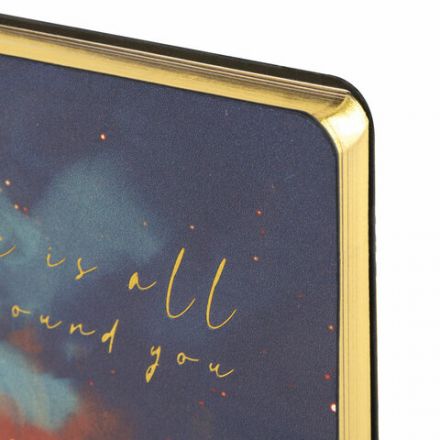 Ежедневник недатированный А5 (138х213 мм), BRAUBERG VISTA, под кожу, гибкий, 136 л., "Sky boat", 112042