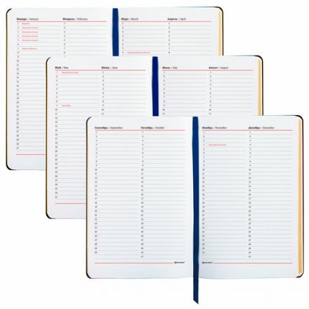 Ежедневник недатированный А5 (138х213 мм), BRAUBERG VISTA, под кожу, гибкий, 136 л., "Sky boat", 112042