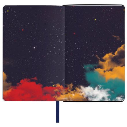 Ежедневник недатированный А5 (138х213 мм), BRAUBERG VISTA, под кожу, гибкий, 136 л., "Sky boat", 112042