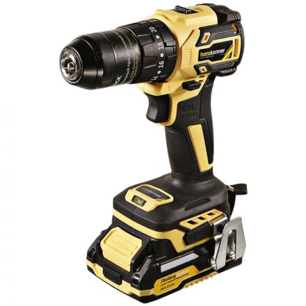 Дрель акк б/щ уд Hanskonner PLATINUM, 18В, 1BatterySystem, 65Нм HCD2065BLIC