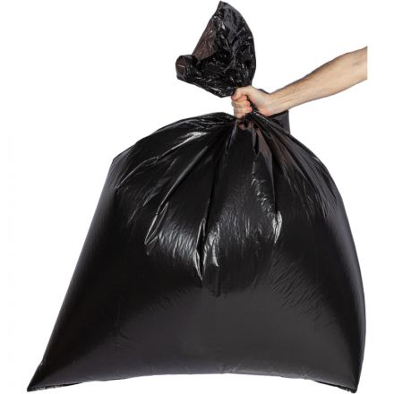 Мешки для мусора ПВД 360л 30мкм 10шт/рул черные 120х160см Стандарт