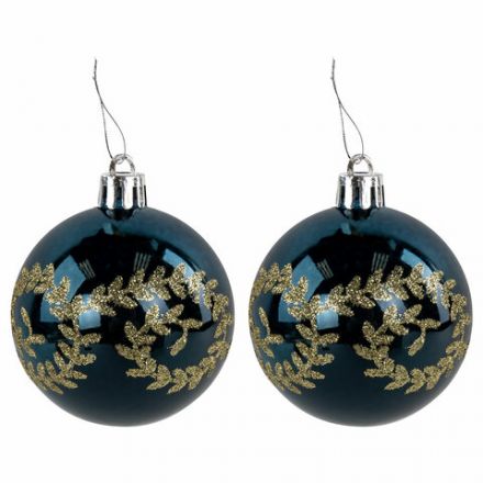 Шары ёлочные 9 шт., 6 см, "Polaris", пластик, бирюзовый/золото, ЗОЛОТАЯ СКАЗКА, 592177