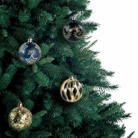 Шары ёлочные 9 шт., 6 см, "Polaris", пластик, бирюзовый/золото, ЗОЛОТАЯ СКАЗКА, 592177