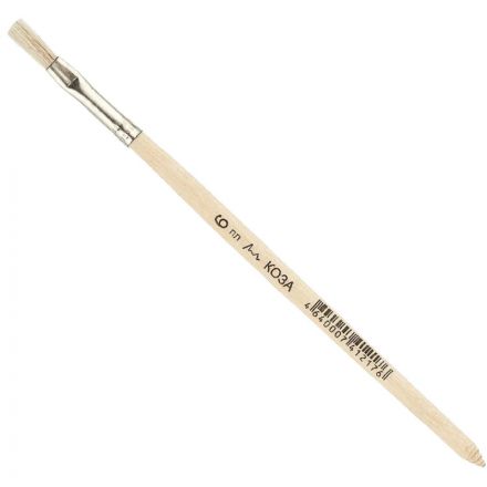 Кисть №1School,коза,плоская,№6