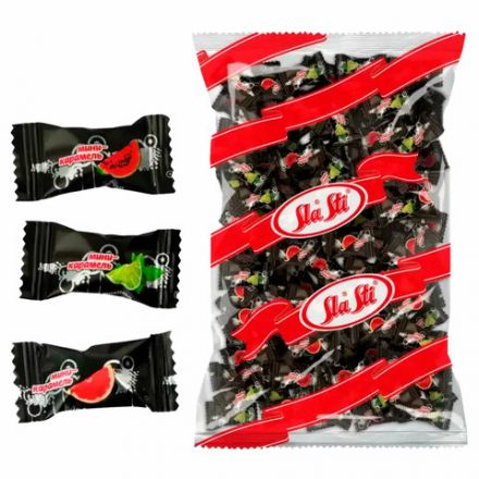 Карамель леденцовая SLASTI мини, микс (арбуз, грейпфрут, мохито), 1000 г