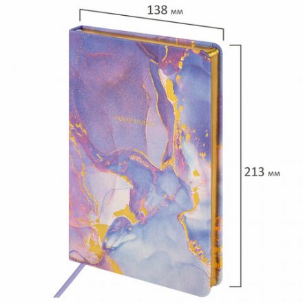 Ежедневник недатированный А5 (138х213 мм), BRAUBERG VISTA, под кожу, твердый, 136 л., "Marble", 112008 Ежедневник недатированный А5 (138х213 мм), BRAUBERG VISTA, под кожу, твердый, 136 л., "Marble", 112008