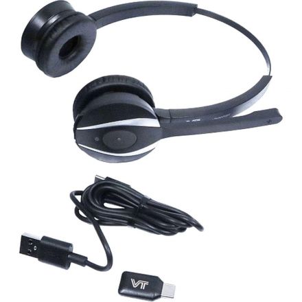 Гарнитура VT VT9200-D, Дуо, HD звук, 30м Bluetooth, USB Type-C Dongle Гарнитура VT VT9200-D, Дуо, HD звук, 30м Bluetooth, USB Type-C Dongle