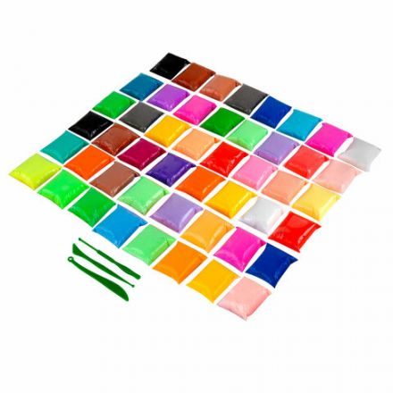 Пластилин супер лёгкий воздушный застывающий 48 штук (36 цветов + 12 базовых), 480 г, 3 стека, ЮНЛАНДИЯ, 106980