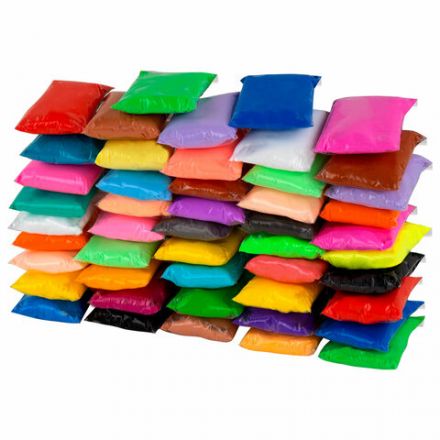 Пластилин супер лёгкий воздушный застывающий 48 штук (36 цветов + 12 базовых), 480 г, 3 стека, ЮНЛАНДИЯ, 106980