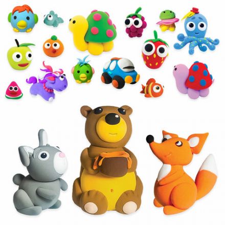 Пластилин супер лёгкий воздушный застывающий 48 штук (36 цветов + 12 базовых), 480 г, 3 стека, ЮНЛАНДИЯ, 106980