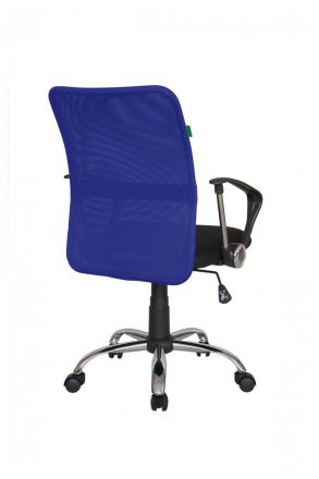 Кресло Smart m RCH 8075 Чёрная ткань/Синяя сетка