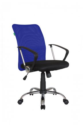 Кресло Smart m RCH 8075 Чёрная ткань/Синяя сетка