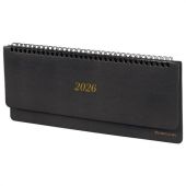 Планинг датированный 2026 305х140 мм BRAUBERG "Iguana", под кожу, черный, 117224