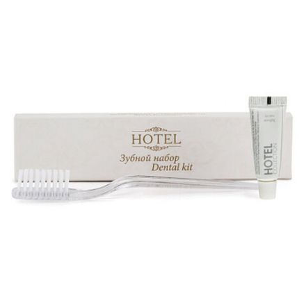 Зубной набор КОМПЛЕКТ 200 шт., HOTEL (зубная щётка + зубная паста 5 г), картон, 4634