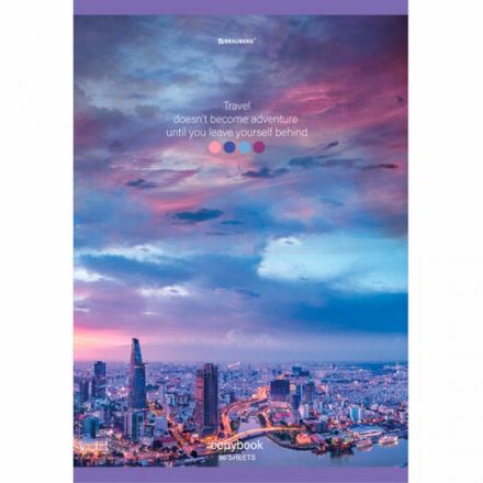 Тетрадь А4, 96 л., BRAUBERG, скоба, клетка, обложка картон, "Journey", 404064 Тетрадь А4, 96 л., BRAUBERG, скоба, клетка, обложка картон, "Journey", 404064