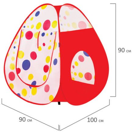 Детская игровая палатка, 90x90x100 см, BRAUBERG KIDS, 665168