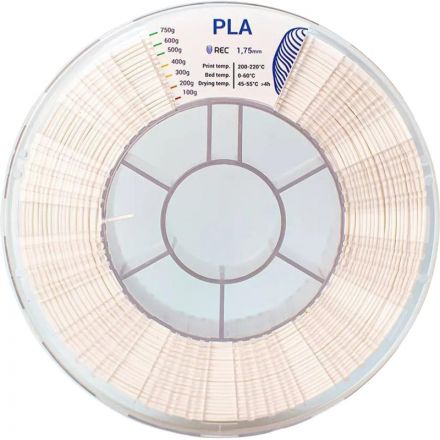 Катушка PLA пластик REC 1.75мм белый