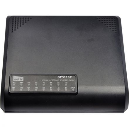 Коммутатор Netis ST3116P неуправляемый, 16-портовый, 100 Мбит/с