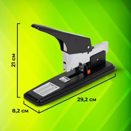 Степлер МОЩНЫЙ №24/6-23/24 металлический STAFF "HEAVY DUTY ECO", до 200 листов, черный, 272737