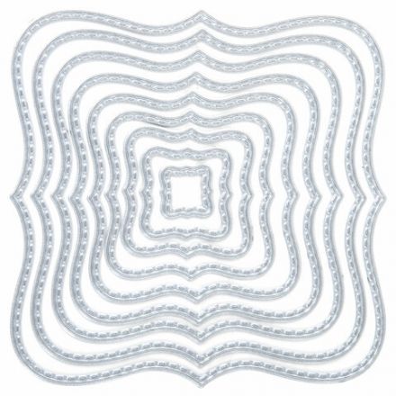 Ножи "Фигурные рамки" для Машинки для вырубки и тиснения ОС-5, 9 штук, 80х80 мм, ОСТРОВ СОКРОВИЩ, 663808, 861-019