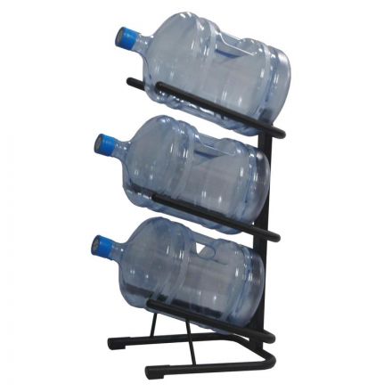 Стеллаж для воды Бридж-3 на 3 тары черный 370x450x840 мм