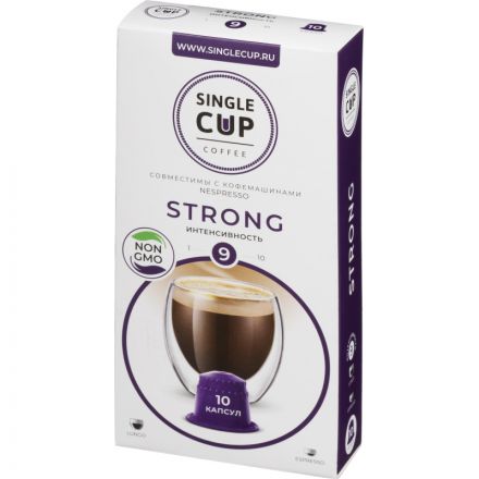 Капсулы для кофемашин Single Cup Coffee Strong (10 штук в упаковке) Капсулы для кофемашин Single Cup Coffee Strong (10 штук в упаковке)