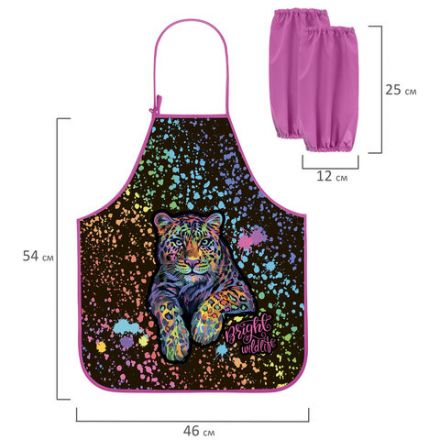 Фартук с нарукавниками для уроков труда ЮНЛАНДИЯ, регулировка по росту, 46х54 см, "Bright wildlife", 273764 Фартук с нарукавниками для уроков труда ЮНЛАНДИЯ, регулировка по росту, 46х54 см, "Bright wildlife", 273764