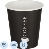 Стакан одноразовый бум односл. 200мл d-80мм SP9S Total Black 50шт/уп