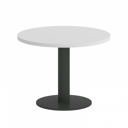 Home Office Стол журнальный круглый VR.SP-5-60.1G Белый/Антрацит металл 600*600*450