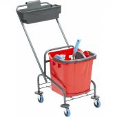 Тележка уборочная одноведерная 25л отжим, контейнер, мет.каркас ТК722