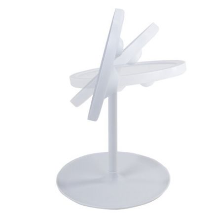 Зеркало настольное с LED-подсветкой для макияжа, диаметр 17 см, 3 режима свечения, аккумулятор 800 mAh, цвет белый, WBZ (ВБЗ), 609332 Зеркало настольное с LED-подсветкой для макияжа, диаметр 17 см, 3 режима свечения, аккумулятор 800 mAh, цвет белый, WBZ (ВБЗ), 609332