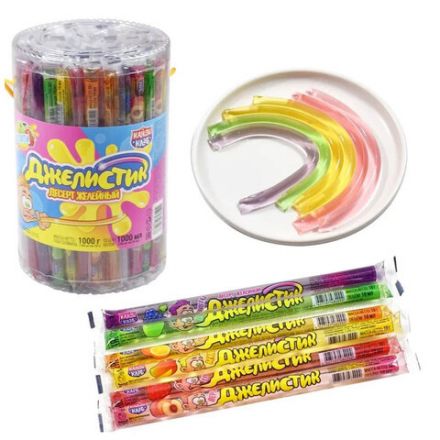 Десерт желейный "Джелистик" ассорти, 10 г, КАНДИ КЛАБ, JEL061 Десерт желейный "Джелистик" ассорти, 10 г, КАНДИ КЛАБ, JEL061