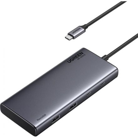 Разветвитель Ugreen CM639 (35625)8in1 4K@60Hz USB-C/USB-A/HDMI/DP/PD серый Разветвитель Ugreen CM639 (35625)8in1 4K@60Hz USB-C/USB-A/HDMI/DP/PD серый