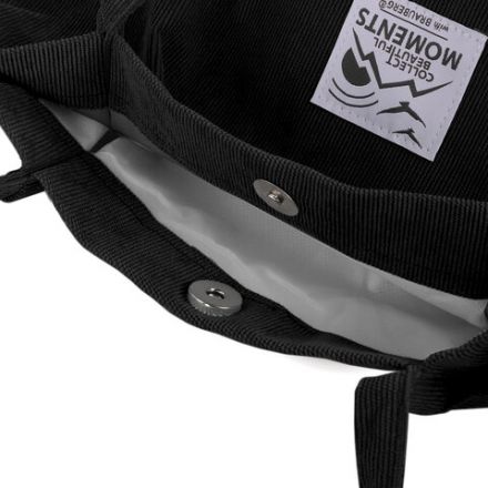 Сумка шоппер BRAUBERG MOMENTS, вельвет, 35х30 см, черный, 271905 Сумка шоппер BRAUBERG MOMENTS, вельвет, 35х30 см, черный, 271905