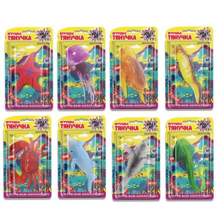 Фигурка антистресс тянучка "Морские животные", ассорти 8 видов, JOLLY JOT (ДЖОЛЛИ ДЖОТ), 666182