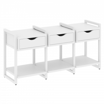 Loft Тумба на регулируемых опорах наборная. Вариант №4 VR.L-TN-4.O Белый бриллиант/Белый металл 1440*460*719 Loft Тумба на регулируемых опорах наборная. Вариант №4 VR.L-TN-4.O Белый бриллиант/Белый металл 1440*460*719