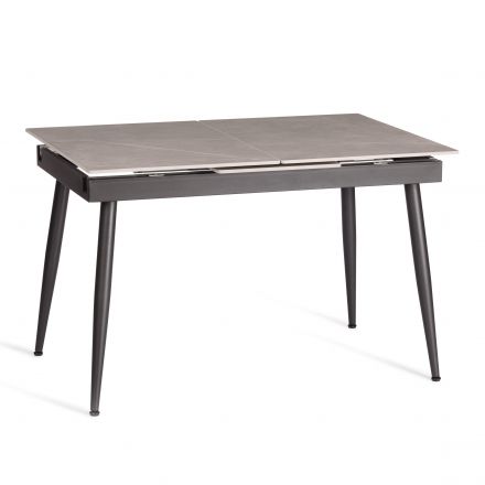 Стол обеденный Balmoral/Балморал столешница керамика (матовая) /опоры металл, серый/чёрный, (120+40)x80x75(+1) см