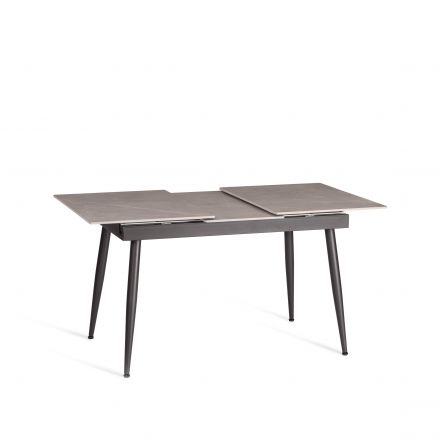 Стол обеденный Balmoral/Балморал столешница керамика (матовая) /опоры металл, серый/чёрный, (120+40)x80x75(+1) см