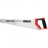 Ножовка по дереву БИБЕР 85682 ПРОФИ 3D заточка средний зуб, 450мм