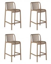 Набор 4 шт Стул полубарный DOBRIN CHLOE, бежевый