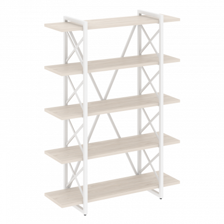 Loft Стеллаж на регулируемых опорах-5 полок VR.L-MST.O-5.8V Денвер светлый/Белый металл 1200*400*1650 Loft Стеллаж на регулируемых опорах-5 полок VR.L-MST.O-5.8V Денвер светлый/Белый металл 1200*400*1650