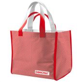 Сумка хозяйственная до 20 кг, 39x45x21 см, 4 ручки, глянцевая полиэстровая ткань, ОФИСМАГ, 700239